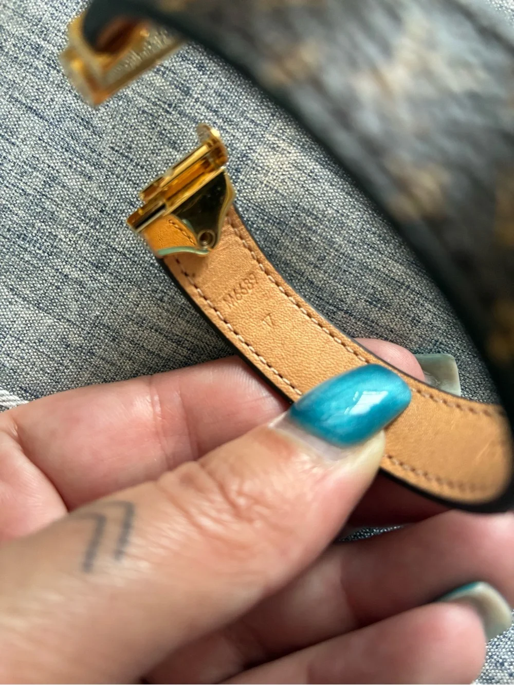 Louis Vuitton Monogram Bracelet with Gold S-lock